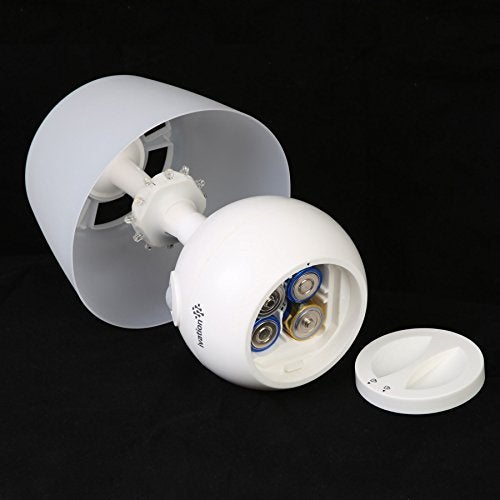 Ivation 12-LED Battery Operated Motion Sensing Table Lamp - Dual Color Range - Available Settings Include Manual & Automatic Motion & Light Sensing, White - Image 5