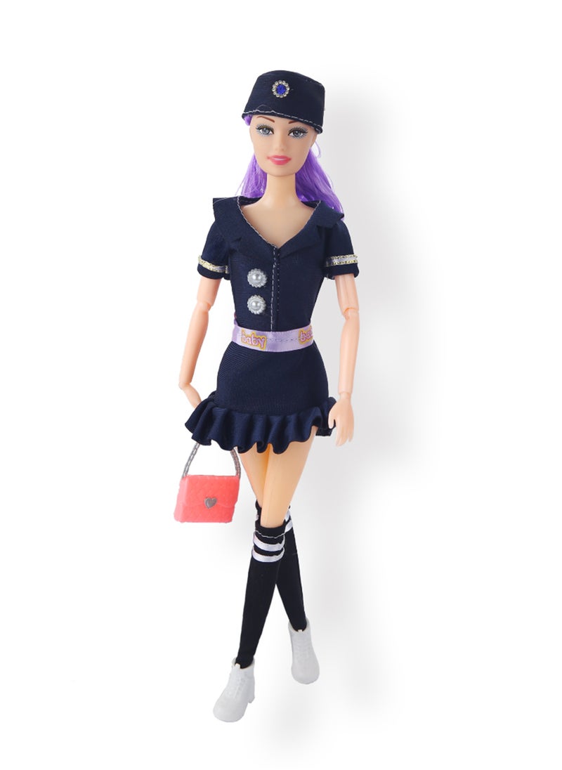 MaBaby - Adorable Baby Doll  Fashion Doll Perfect for Kids Light violet Hair，Bags and shoes - Image 1