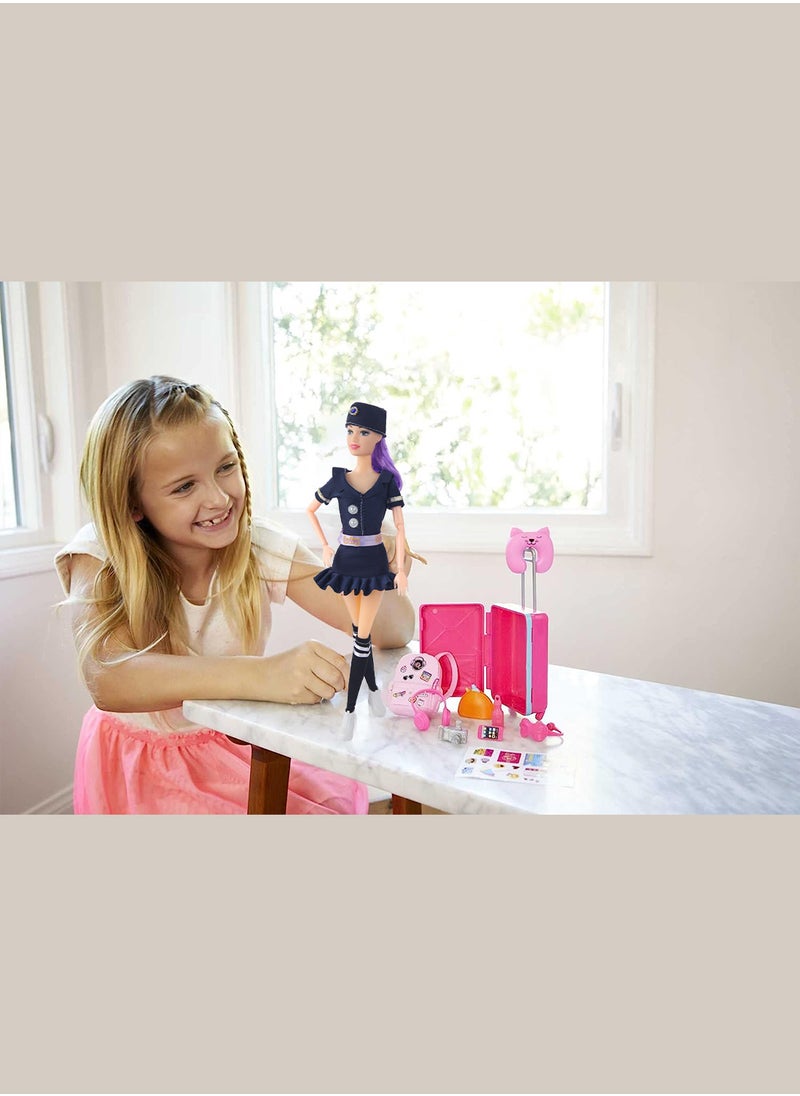 MaBaby - Adorable Baby Doll  Fashion Doll Perfect for Kids Light violet Hair，Bags and shoes - Image 1