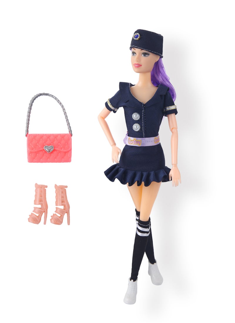 MaBaby - Adorable Baby Doll  Fashion Doll Perfect for Kids Light violet Hair，Bags and shoes - Image 1