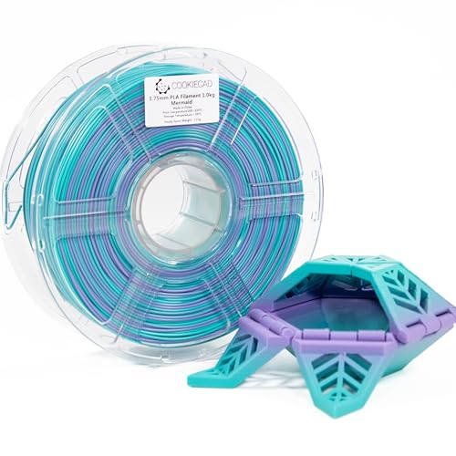 Cookiecad PLA Filament 175mm 1kg Rainbow Multicolor 3D Printer Filament Mermaid PLA