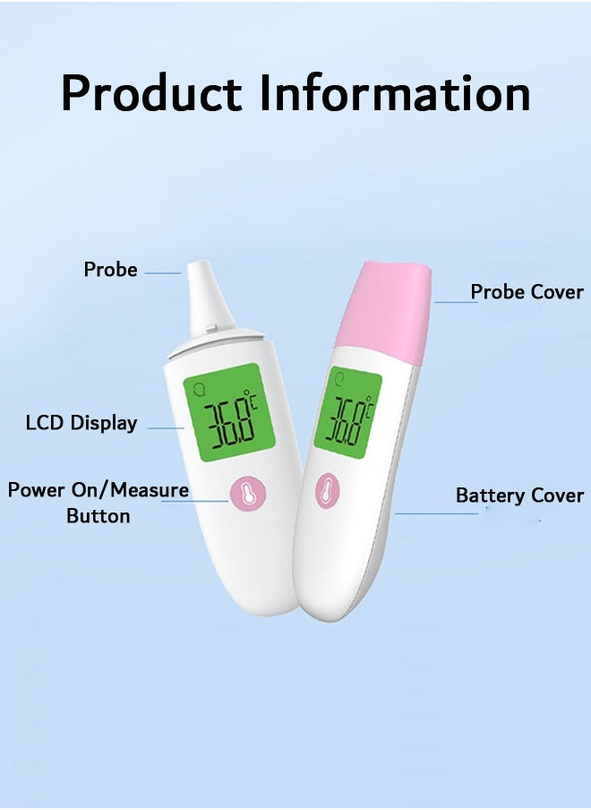 FIRSTAR - Non-Contact Forehead and Ear Thermometer, Baby Infrared Digital Thermometer, Fever Alarm Function and Memory Functions - Image 1