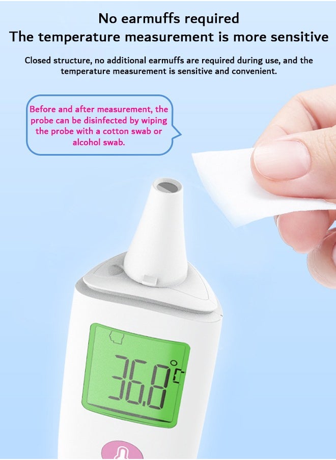 FIRSTAR - Non-Contact Forehead and Ear Thermometer, Baby Infrared Digital Thermometer, Fever Alarm Function and Memory Functions - Image 1