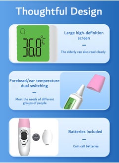 FIRSTAR Non-Contact Forehead and Ear Thermometer, Baby Infrared Digital Thermometer, Fever Alarm Function and Memory Functions  - Image 3