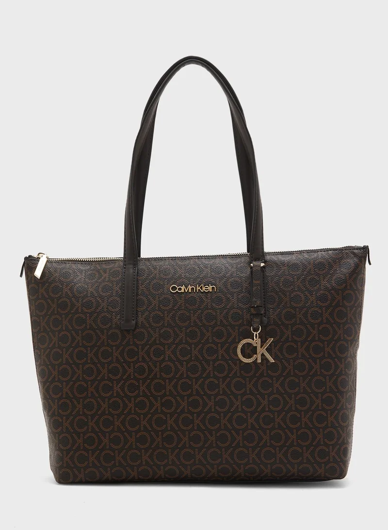 CALVIN KLEIN Monogram Medium Shopper Bag