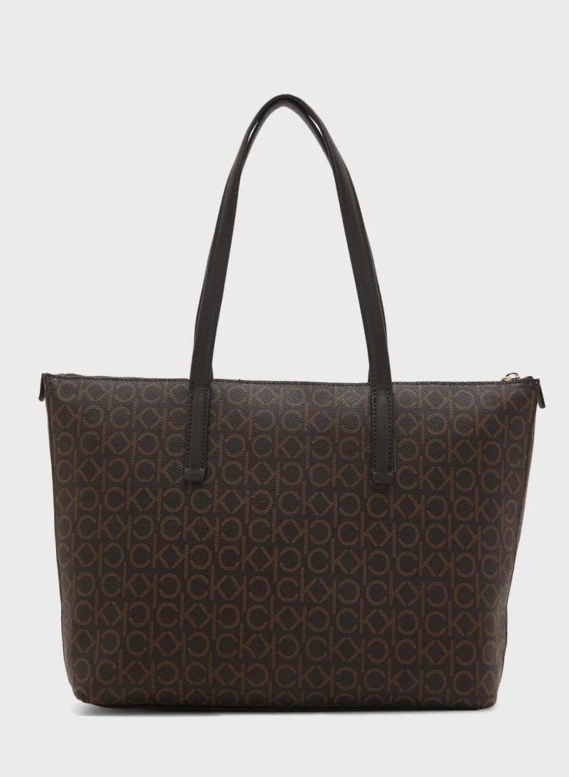 CALVIN KLEIN Monogram Medium Shopper Bag