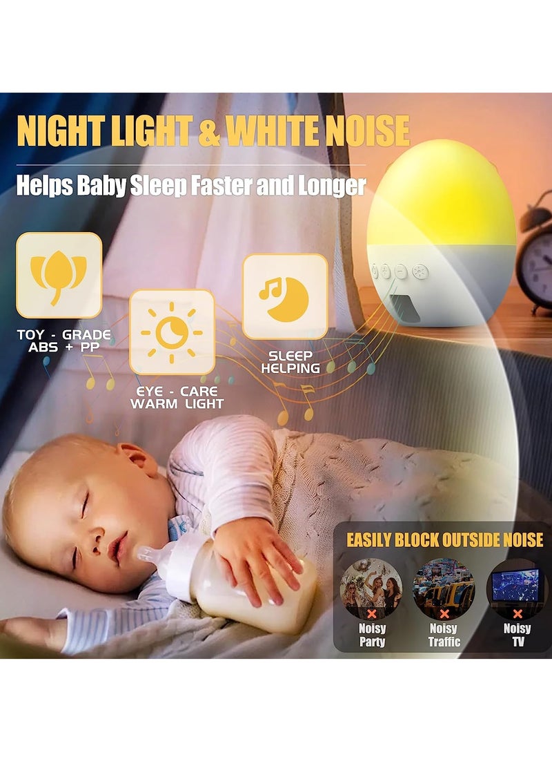 Noise Machine, Sound Machine with RGB Night Light for Baby & Adults Sleep