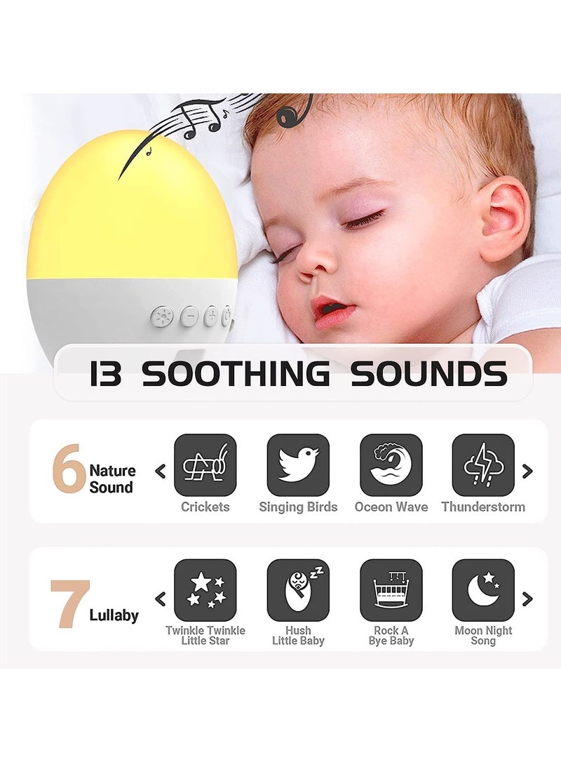 Noise Machine, Sound Machine with RGB Night Light for Baby & Adults Sleep