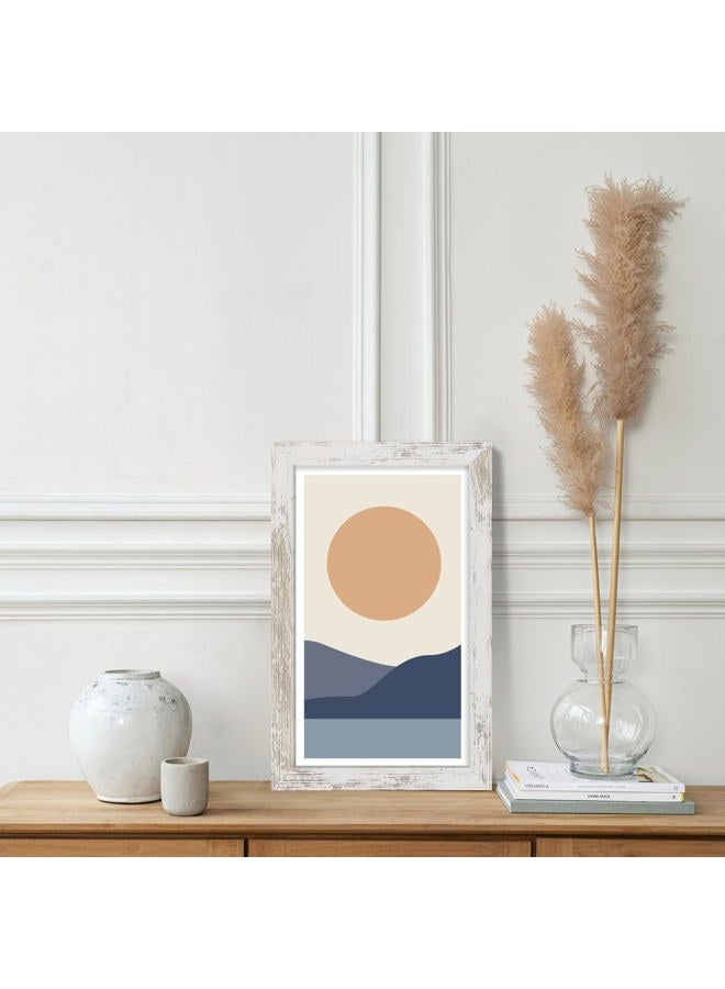 Hongkee 8x14 Picture Frame Set of 2, Distressed White Wood Frame with Tempered Glass Collage Frame, Display Pictures 3-4x6 With Mat or 8 x 14 Without Mat - Horizontal or Vertical Wall Mounting - Image 4