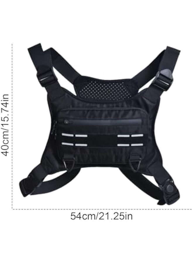 Adjustable Running Chest Bag | Chest Running Bag | Chest Workouts Pouch | Running Vest Bag - Men's and Women's Reflective Chest Pack, Chest Pouch, Running Backpack, and Adults - Image 2