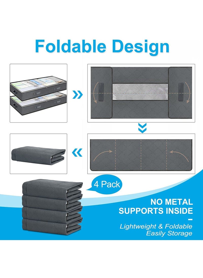 HOMESTAR 1pc Dustproof Under Bed Storage Box with Reinforced Handles for Comforter, Blanket, Bedding, Pillow, and Toys Bedroom Accessories - Image 3