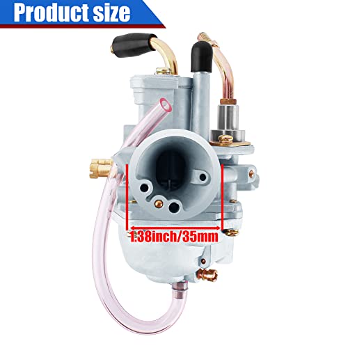 YOFMOO Carburetor Compatible with Polaris Predator Scrambler Sportsman 50 90 E-TON Eton Viper AXL50 RXL50 RXL70 TXL50 Beamer R2 2-Stroke Yamaha Jog 100 90cc 100cc 4DM - Image 2