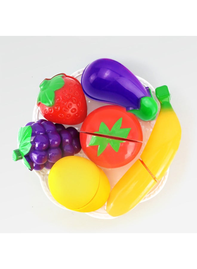 Kitchen Role-play Toy Set For Children Vegetable And Fruit Cutting Toys Early Education Pretend Play Tools Plastic Kitchenware-Color:Folding Basket NX218-43 - Image 5