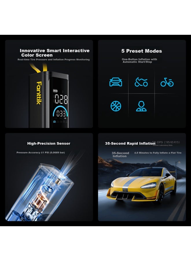 Fanttik X9 Apex Lithium Battery Inflator Wireless Car Electric Smart Outdoor Pre-set Tire Pressure Night Light - Image 1