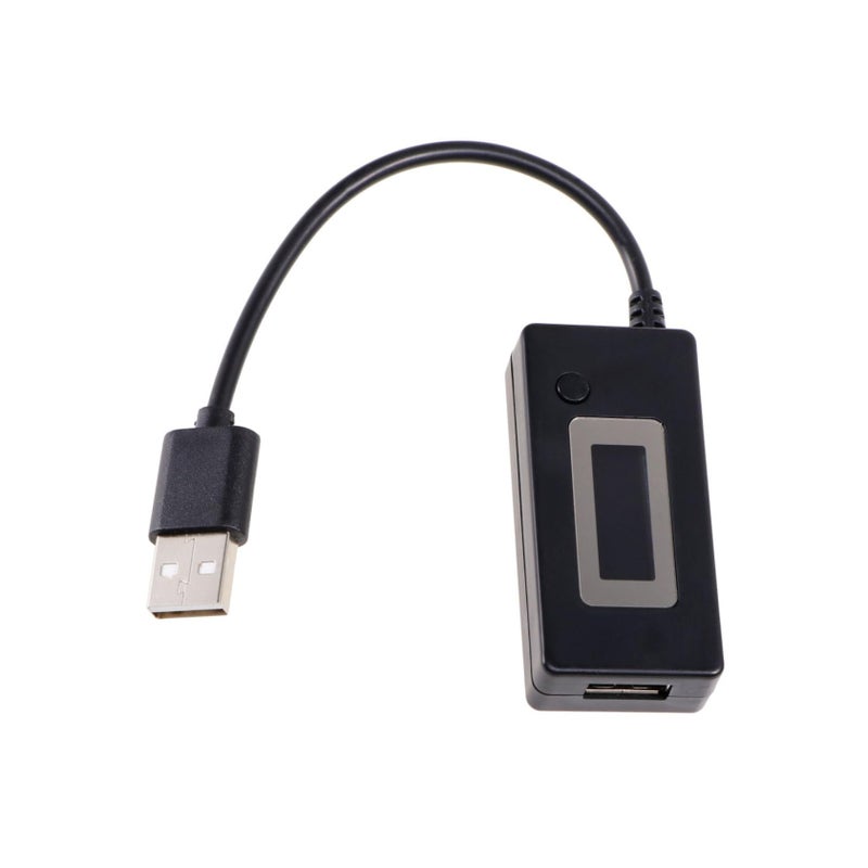 USB Voltage Tester LCD Backlit Display Portable for Power Bank Monitoring Black - Image 2