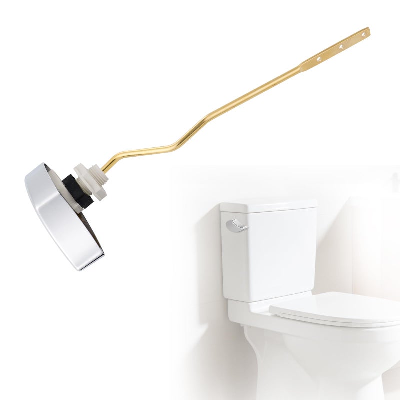 iFealClear Compatible with TOTO THU068CP for St743S Metal Toilet Tank Flush Lever Handle Replacement Side Mount Brass Toilet Handle Replacement Parts for St406St707St454E St743E St706 Chrome