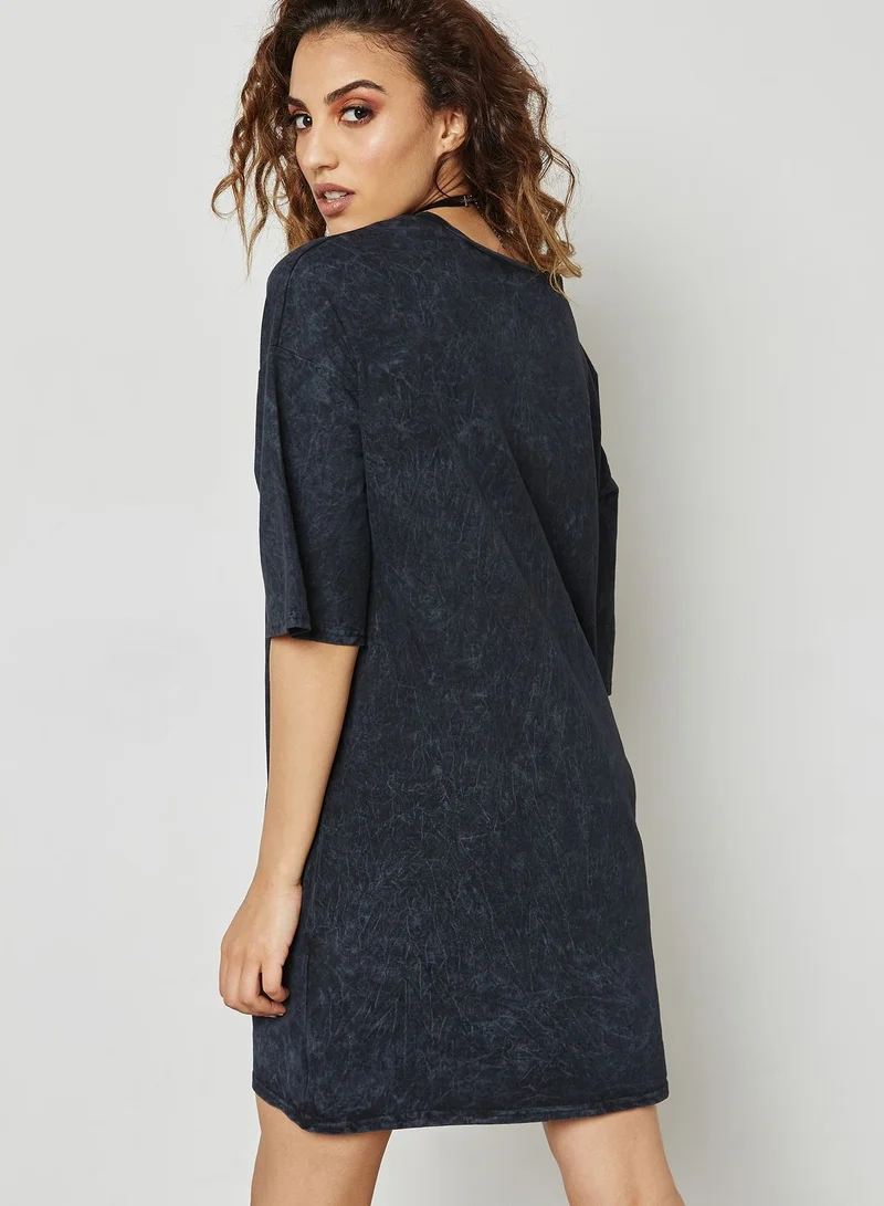 Missguided Tall Tall Ex Sticks And Stones Tshirt Dress