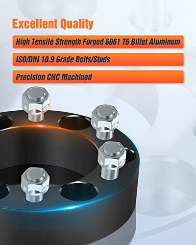 ROADFAR سبائك العجلات ROADFAR 5 لوج هابسنتر 20 مم سمك 5x4.75 5X120.65 مم 12x1.5 مسامير 70.3 مم متوافقة مع 1979-1985 لريفيرا 1984-2013 لكورفيت 2PCS - Image 4