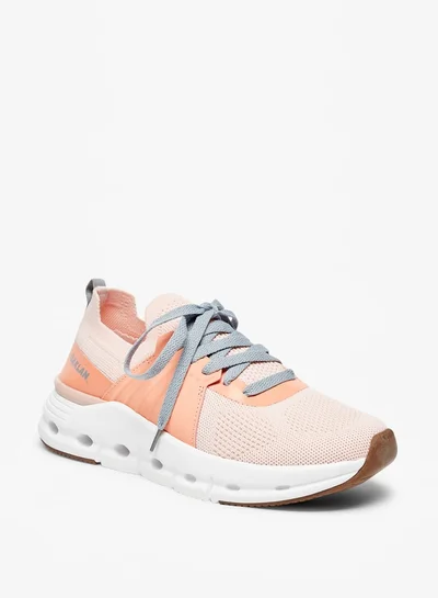 شو اكسبرس Textured Sports Shoes with Lace-Up Closure