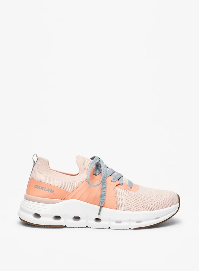 شو اكسبرس Textured Sports Shoes with Lace-Up Closure