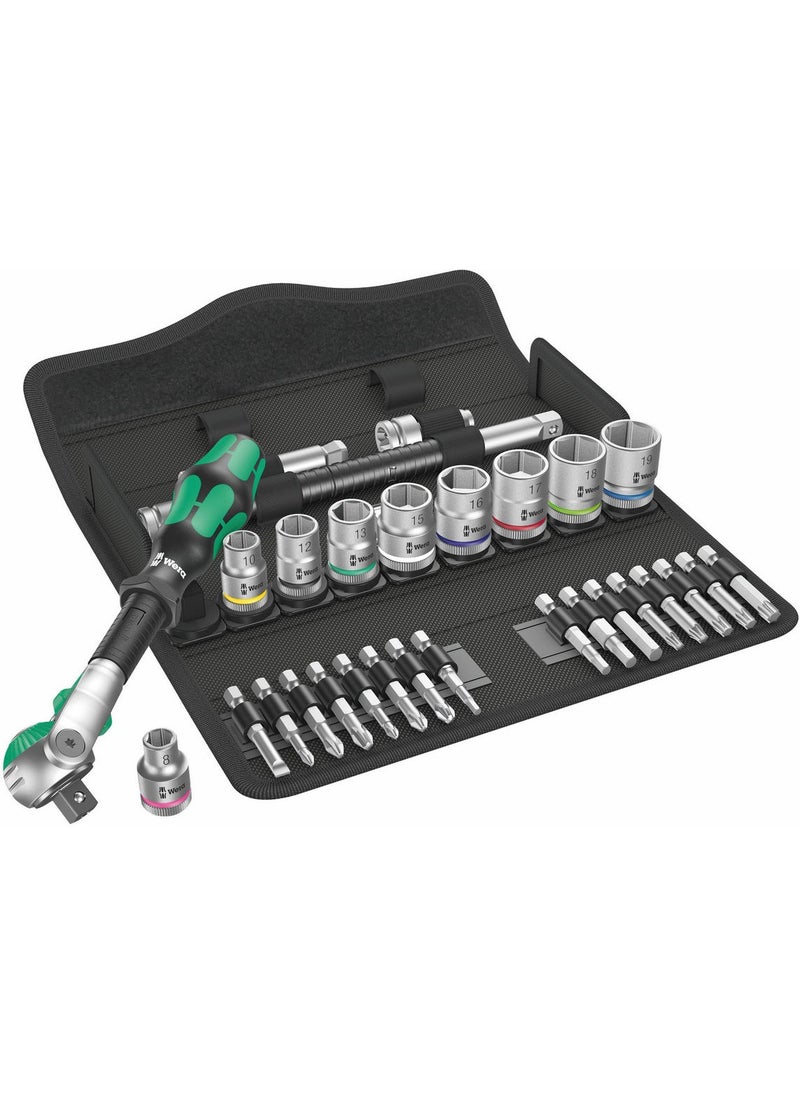 Wera 8100 Sb6 Zyklop Speed ​​Ratchet 3/8" Socket/bits Set (05004046001)  - Image 1