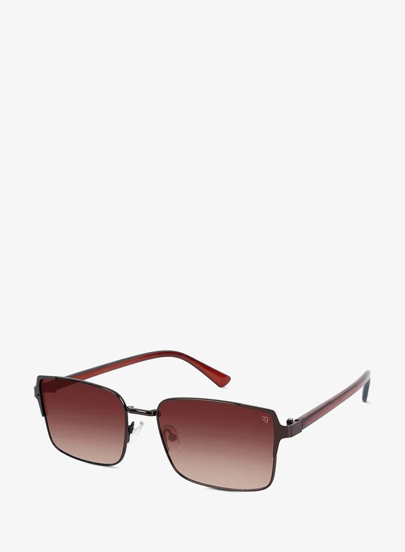 Woggles UV- Protected  Brown Rectangle Sunglasses
