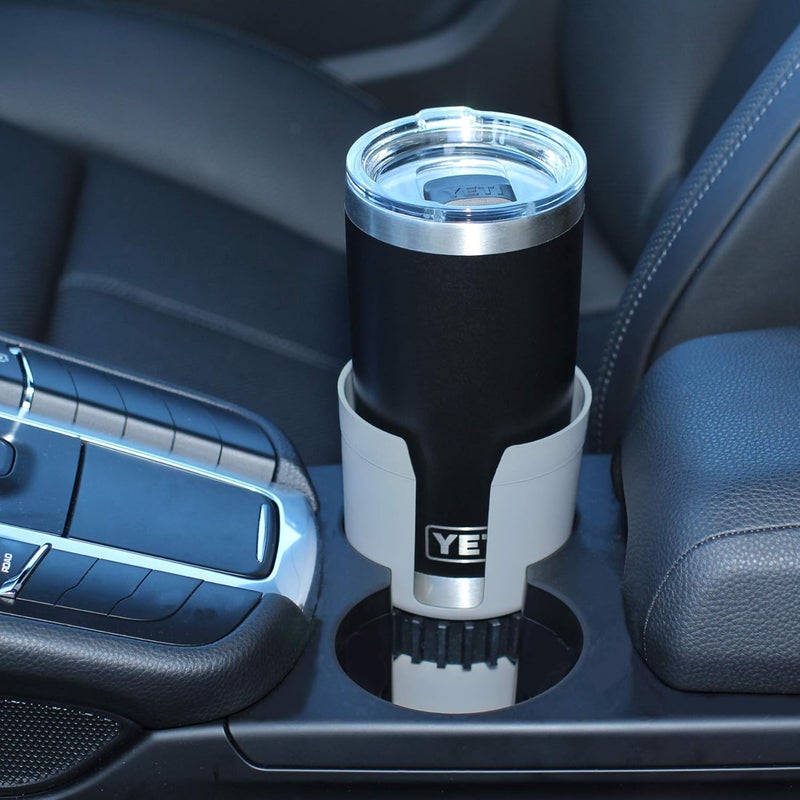 Gadjit Cup Keeper 20 Cup Holder Adapter wBase Band for 18 20 21 24 oz Hydro Flasks 12182030 oz Yeti Tumbler Coffee  Travel Mugs with Bottoms Base UP to 325 in Diameter Black - Image 3