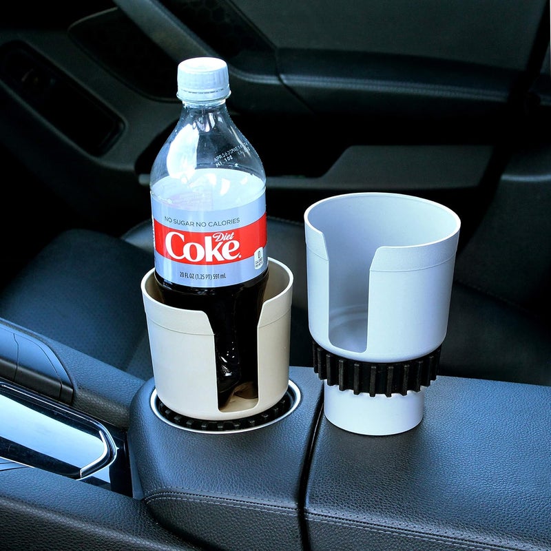 Gadjit Cup Keeper 20 Cup Holder Adapter wBase Band for 18 20 21 24 oz Hydro Flasks 12182030 oz Yeti Tumbler Coffee  Travel Mugs with Bottoms Base UP to 325 in Diameter Black - Image 5