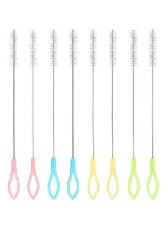 Oasisgalore 8pcs Straw Cleaning Brushes, Extra Long Nylon and Stainless Steel for Bottles and Cups  - Image 1