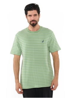 NAUTICA Striped Regular Fit Premium Cotton Crew Neck T-shirt  - Image 1