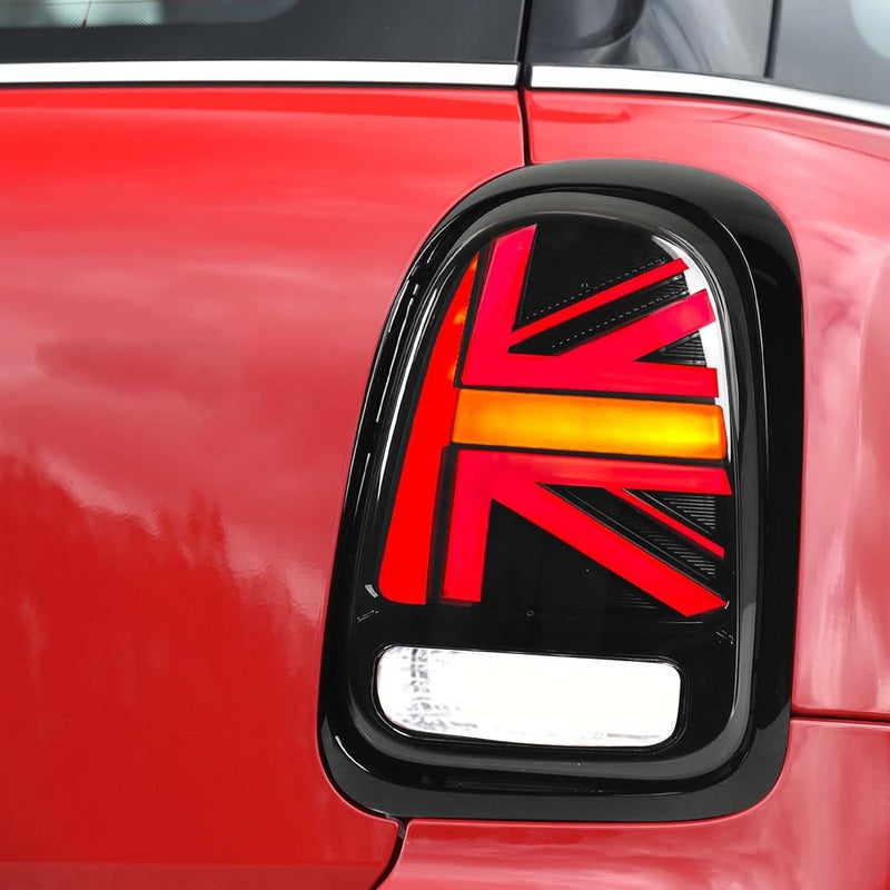 klarako LED Rear Light Set Rear Brake Light Waterproof IP67 Multifunctional Union Jack Shockproof Design for Countryman F60 2017-2022 (Black Red) - Image 4