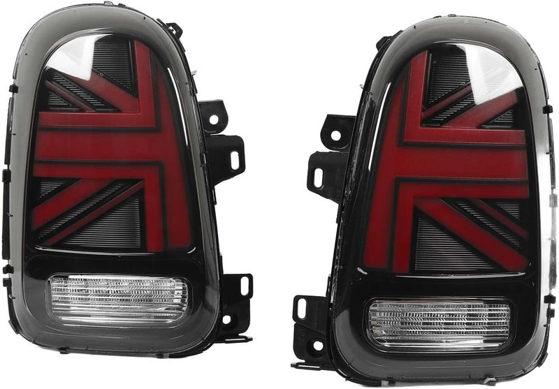 klarako LED Rear Light Set Rear Brake Light Waterproof IP67 Multifunctional Union Jack Shockproof Design for Countryman F60 2017-2022 (Black Red) - Image 5