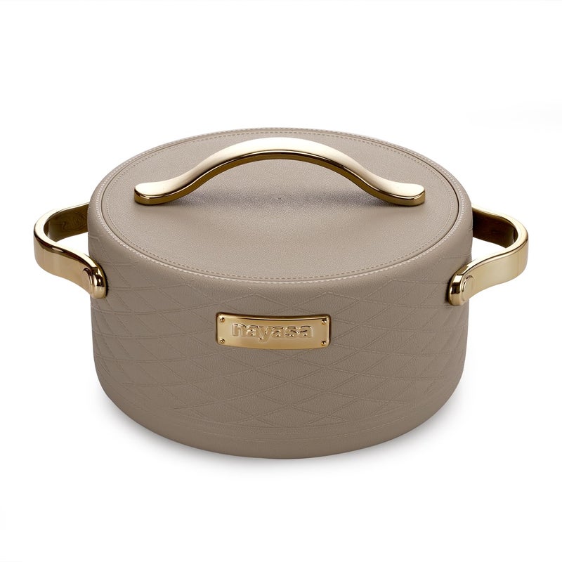 Nayasa Tyson Insulated Inner Steel Casserole Twin Set | 1500 ML | BPA Free | Food Grade |Use for Keeping Roti | Serving Dal, Chawal, Gravy | Hot Pot for Kitchen | Chapati Box | Light Brown - Image 5