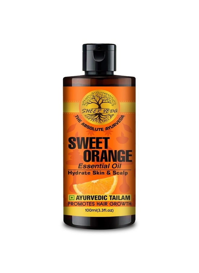 Sheer Veda - Sweet Orange Essential Oil For Skin Hair And Aromatherapy Pure Natural And Undiluted (100 Ml) - Image 1