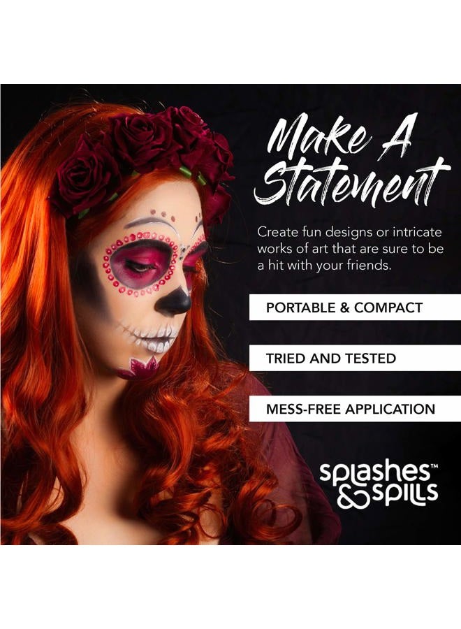 Splashes & Spills Water Activated SFX Face and Body Paint - Red Face Paint, Special Effects Makeup 18g Cake Tub - Pretend Costume and Dress Up Makeup - Great For Halloween Party and Cosplay by Splashes & Spills - Image 2