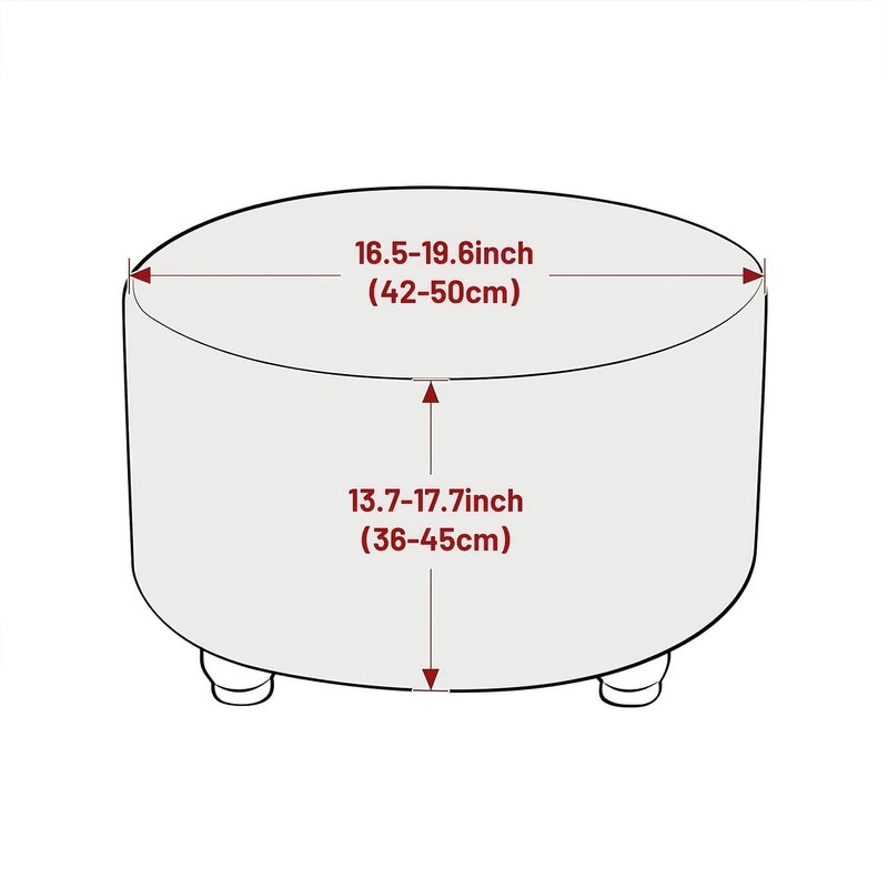 Chocolate Elastic Circular Stool Cover Set Machine Washable Household Shoe Changing Small Seat Pad - Image 3