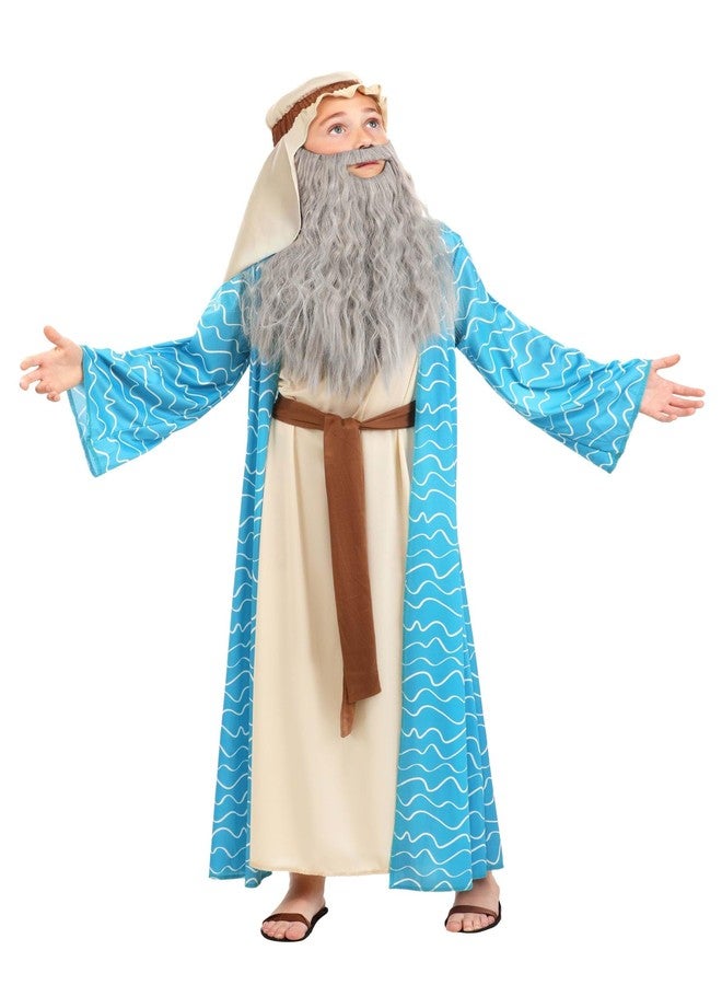 Fun Costumes Kids Deluxe Noah Costume with Tunic, Robe, Headpiece, Belt, Beard and Mustache | Biblical Character Halloween Outfit X-Large - Image 2