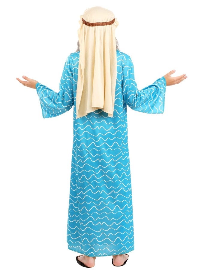 Fun Costumes Kids Deluxe Noah Costume with Tunic, Robe, Headpiece, Belt, Beard and Mustache | Biblical Character Halloween Outfit X-Large - Image 4