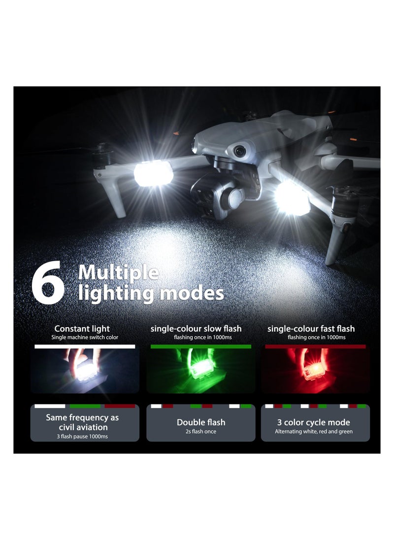 Generic - Drone Strobe Light, Anti Collision Light, Rechargable Flash Led Lamp Light for FAA Drone Night Flying, Fits For DJI Avata 2, Mini 4 Pro, Mini 4k, Mavic 3, Mini 2 SE and All RC Drones Accessory(1pc) - Image 1