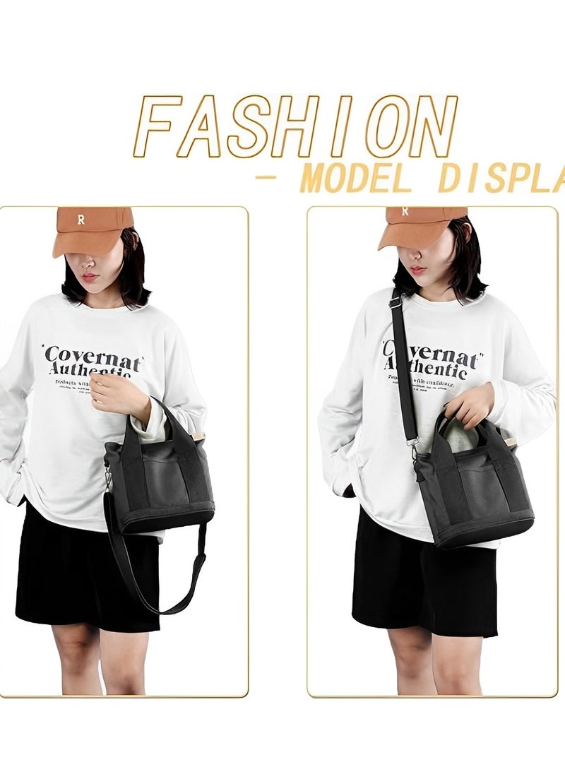 Skycare - Skycare Canvas Tote Bag for Women,Small Tote Bag with Zipper Canvas Crossbody Bag Everything Tote Bag with Compartments - Image 1