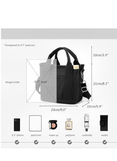 Skycare Skycare Canvas Tote Bag for Women,Small Tote Bag with Zipper Canvas Crossbody Bag Everything Tote Bag with Compartments  - Image 3
