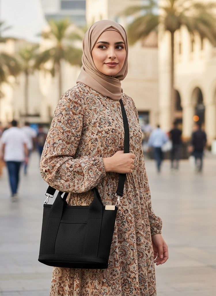 التمريض الجوي حقيبة حمل Skycare Canvas للنساء ، حقيبة حمل صغيرة مع حقيبة Crossbody قماشية سستة - Image 2