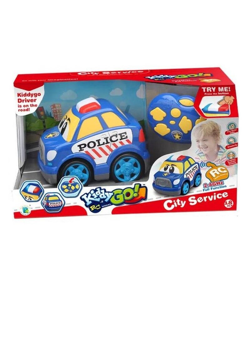 Kiddy City Service Police Car With Remote Control - DHTRC10427J - Image 1
