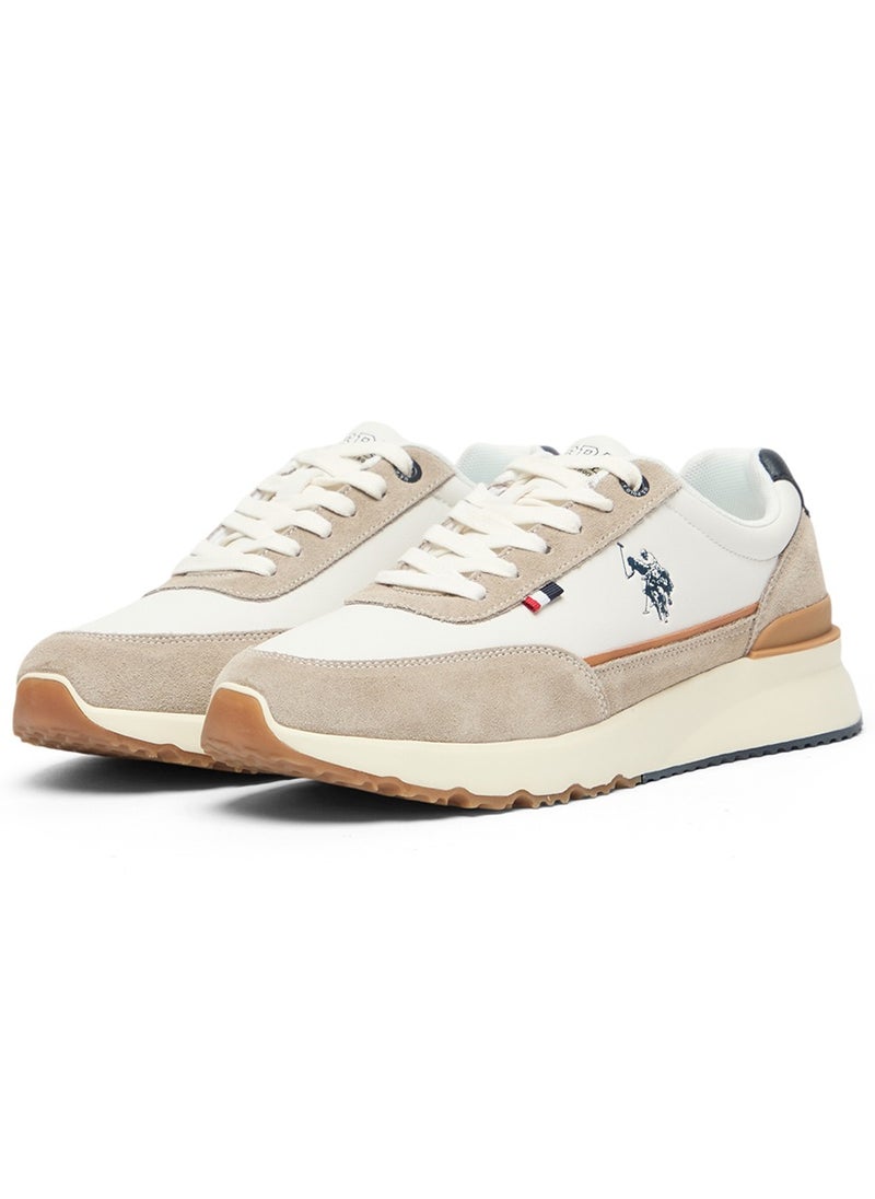 U.S. Polo Assn. Men's Low-Top Sneakers in White with Suede Accents – Stylish and Comfortable Footwear for Everyday Wear  - Image 3