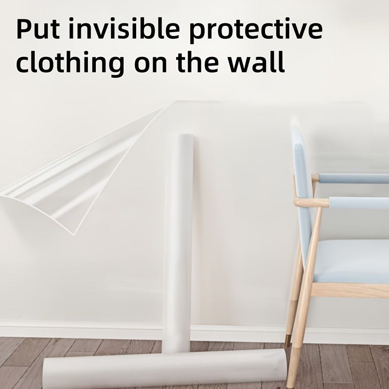 Transparent Electrostatic Wall Protective Film 17 72x78 74 Inch Splash Proof Pet Hair Scratches - Image 5