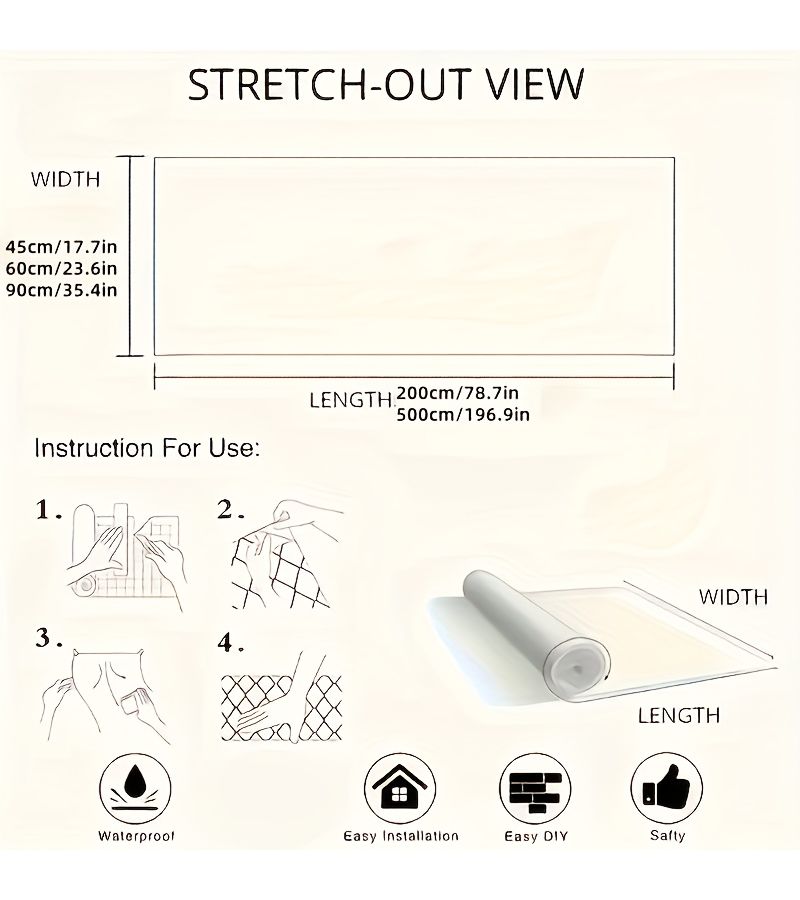 Transparent Electrostatic Wall Protective Film 17 72x78 74 Inch Splash Proof Pet Hair Scratches - Image 3