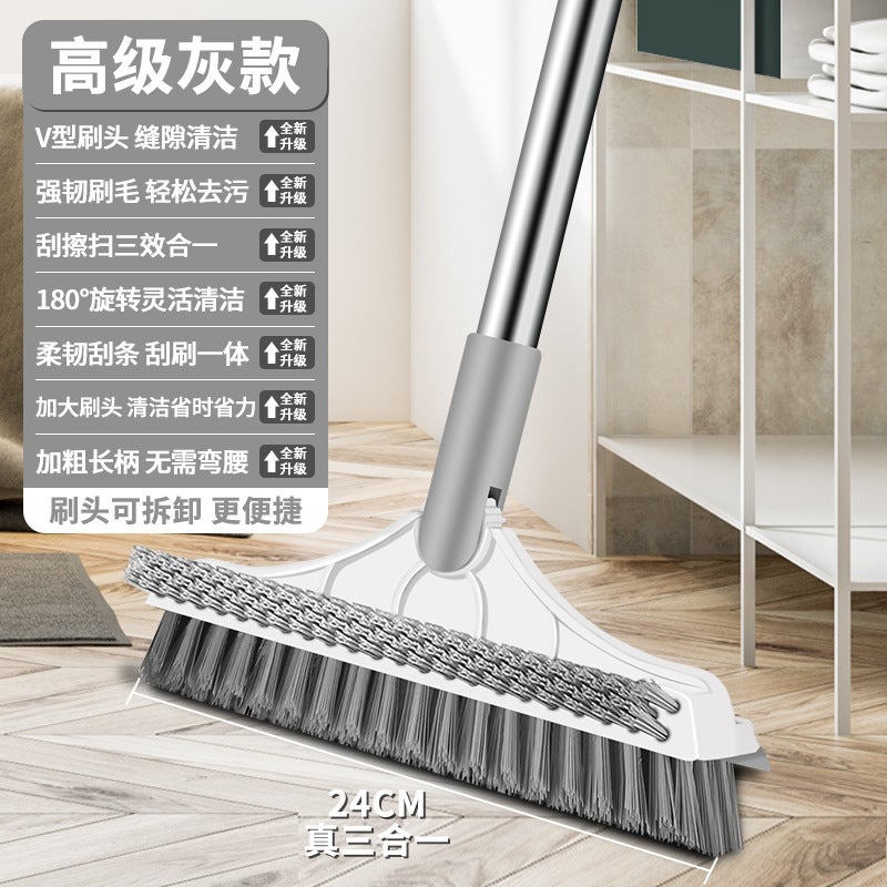 Double-Sided Tile Grout Brush for Bathroom Cleaning Upgraded White Gray