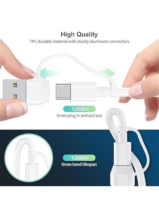 Generic - 4 in 2 Multi Charging Cable for Apple Watch Charger, USB A/USB C Input Travel Charger with Lightning/Type C/Micro/Magnetic, Compatible with iPhone 15 14 13 iWatch 1-9 Galaxy S23 S22-1.2m (White) - Image 1