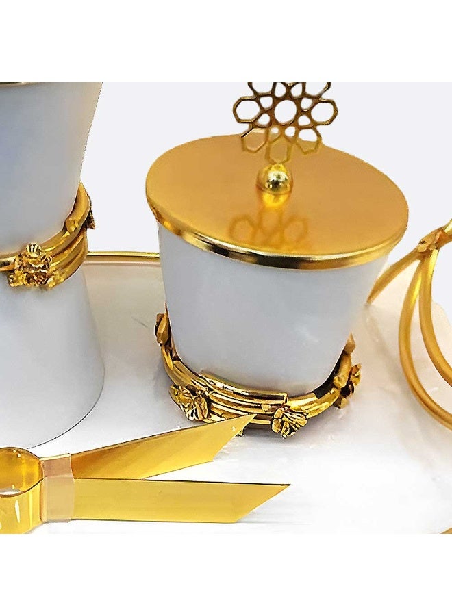 مجموعة مبخرة بخور عصرية مزخرفة وحامل بخور لتجربة عطرية فاخرة في المنزل  - Image 4