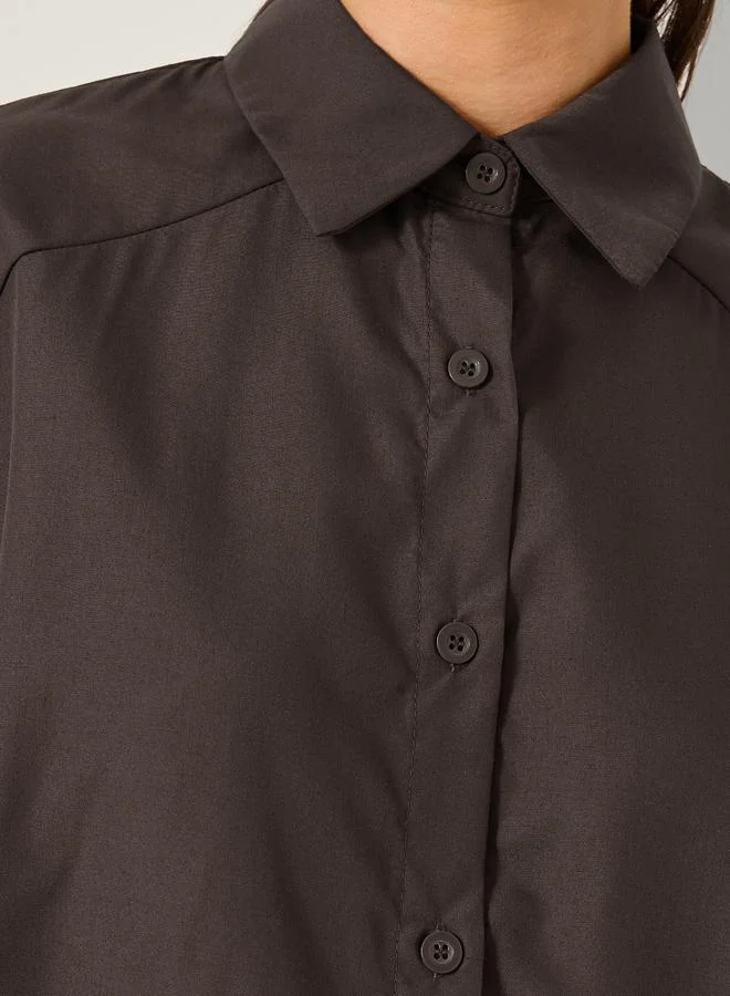Styli Oversized Button Details Long Sleeve Shirt